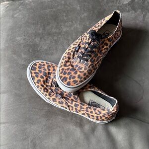 Vans Brown Leopard Print Unisex Sneakers